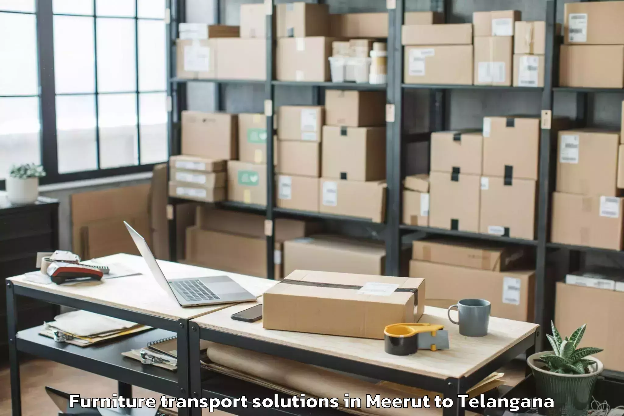 Efficient Meerut to Machareddy Furniture Transport Solutions